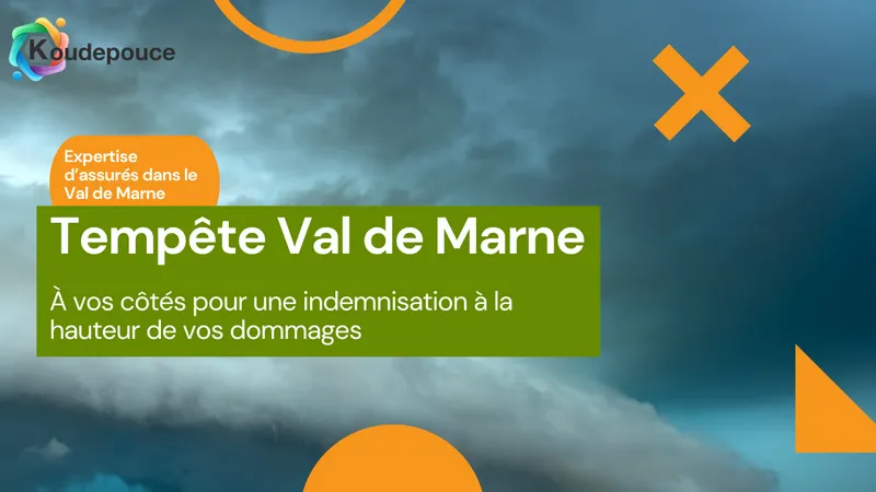 Habitation endommagée après l'orage violent du 27 août 2026 en Val-de-Marne